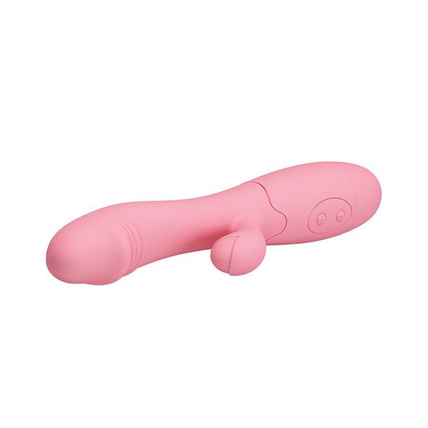 Wibrator Ze Stymulatorem Łechtaczki Pretty Love Snappy Pink Usb zdjęcie 4