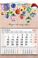 KALENDARZ 2025 jednodzielny DREWNIANY prezent mikołajki święta TWÓJ NAPIS