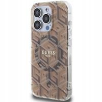 Etui Guess do Apple iPhone 15 Pro Max hardcase IML GCube MagSafe brązowy
