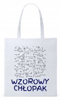 Dla Chłopaka Męża Prezent Torba Eco Biała Shopper Z Nadrukiem Ze Zdjęciem