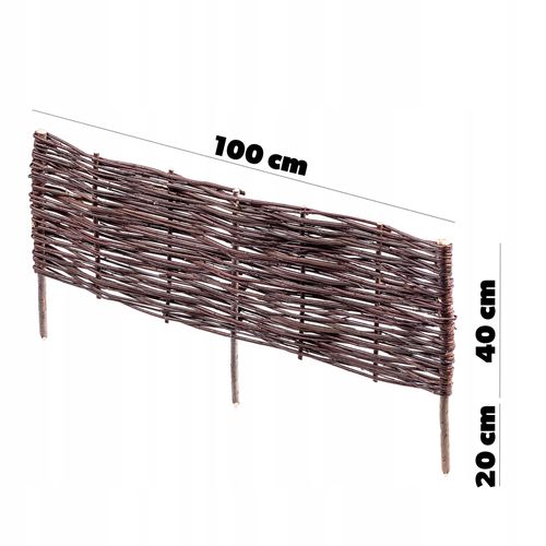 Palisada Ogrodowa 100x40cm Obrzeże Płot Wiklinowy na Arena.pl