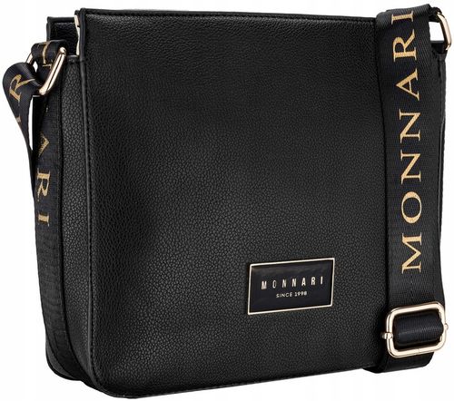 Torebka Damska CZARNA LISTONOSZKA MONNARI Klasyczna Regulowany Pasek na Arena.pl