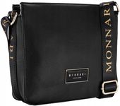 Torebka Damska CZARNA LISTONOSZKA MONNARI Klasyczna Regulowany Pasek