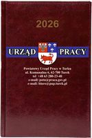 Kalendarz A5 2026 tygodniowy KSIĄŻKOWY DLA URZĘDU PRACY Z NADRUKIEM