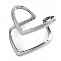 NOWOCZESNY PIERŚCIONEK SPICZASTY KONTUR ZE SREBRA SREBRO PRÓBY 925