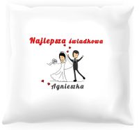 Poduszka personalizowana -  Podziękowania dla świadkowej #01