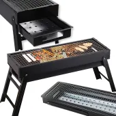 Grill turystyczny składany ogrodowy przenośny kempingowy węglowy duży 60cm