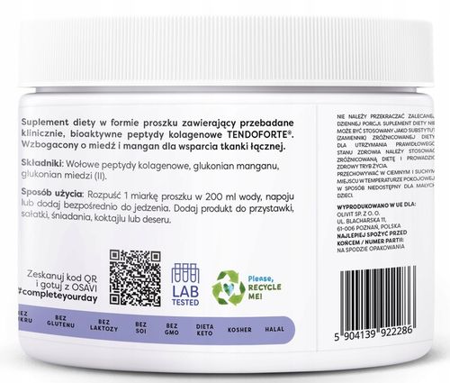 OSAVI Kolagen Ścięgna i Więzadła 150g na Arena.pl