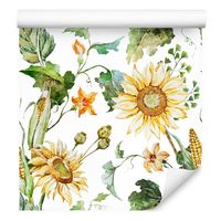 Tapeta na korytarz słonecznik kukurydza liście