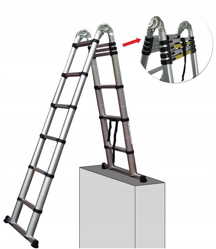 DRABINA TELESKOPOWA wys. rob. 4,6m / na schody HIT na Arena.pl