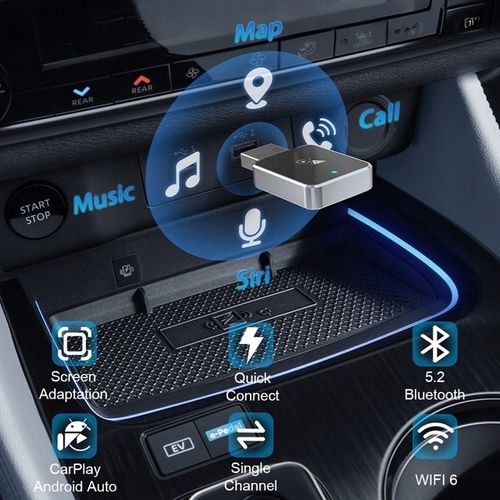 BEZPRZEWODOWY ADAPTER ANDROID AUTO CARPLAY 2W1 IPHONE USB USB-C na Arena.pl