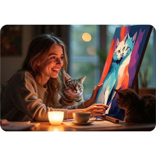 Obraz do malowania po numerach 40x50 cm Massido Koty na Arena.pl