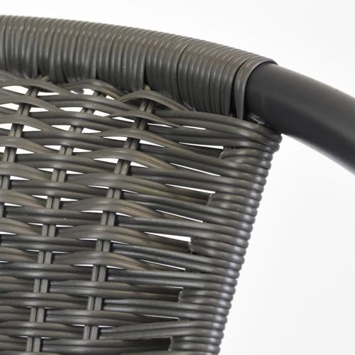 Zestaw krzeseł ogrodowych bistro, szare, 2 szt na Arena.pl