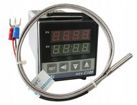 REGULATOR TEMPERATURY STEROWNIK REX C100 FK02 V*AN CZUJNIK TYP K 800°C 1,5m