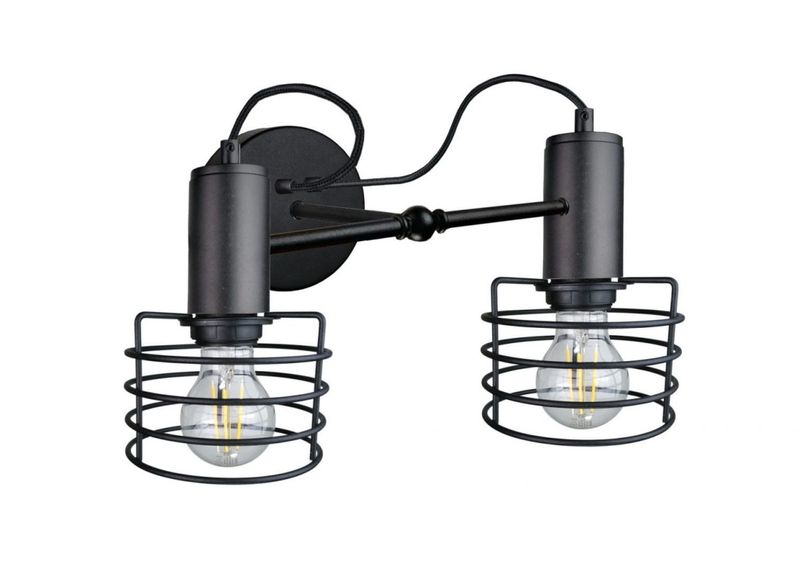 Kinkiet 2xE27 RUNE BLACK zdjęcie 1