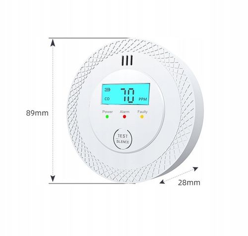 CZUJNIK CZADU GAZU WYKRYWACZ DETEKTOR TLENKU WĘGLA BEZPRZEWODOWY LCD ALARM na Arena.pl