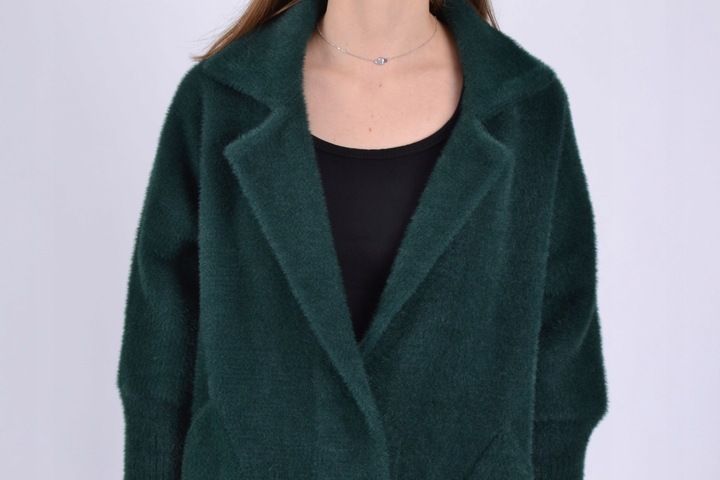 Płaszczyk damski ALPAKA oversize MODEL MNIEJSZY zdjęcie 5