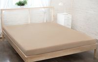 Prześcieradło jersey z gumką 180x200 ciemny beżowy