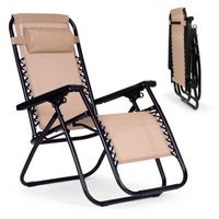 Leżak fotel ogrodowy plażowy regulowane oparcie ZERO GRAVITY ModernHome - b