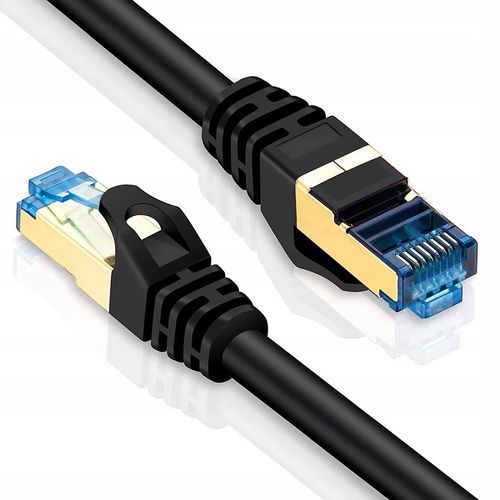 KABEL SIECIOWY LAN PATCHCORD ZŁOTY MIEDŹ + SFTP CAT7 ROUTER kat 7 RJ45 20M na Arena.pl