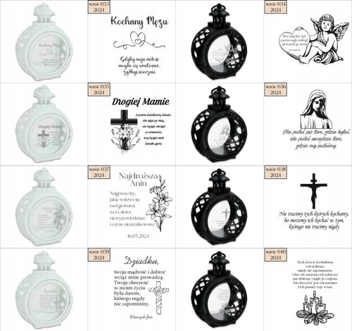 Latarenka ZNICZ okrągły personalizowany TWÓJ GRAWER TEKST dużo wzorów na Arena.pl