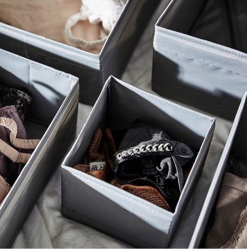 ORGANIZER NA BIELIZNĘ SKARPETKI DO SZUFLADY SZAFY ZESTAW POJEMNIK 6 na Arena.pl