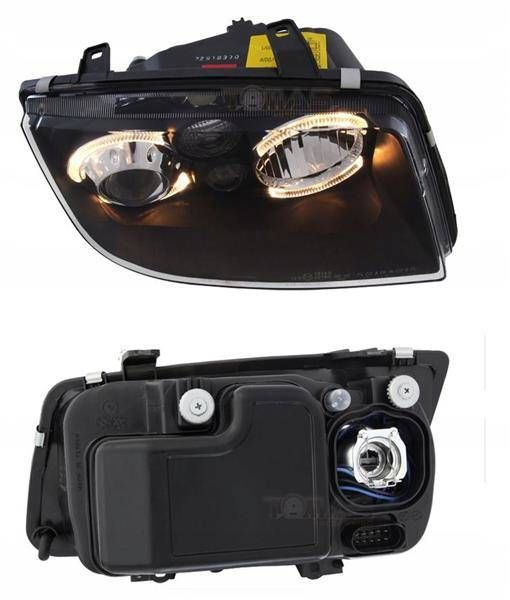 LAMPY Reflektory VW BORA Od 1998 Do 2005 RINGI ANGEL EYES DEPO HALOGEN NOWE zdjęcie 5