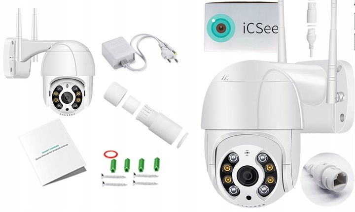 Kamera obrotowa zewnętrzna 4K UHD 8MP WIFI ICSEE zdjęcie 6