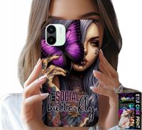 ETUI DO XIAOMI REDMI A2 - ANTI SOCIAL BUTTERFLY RÓŻOWY MOTYL + FOLIA
