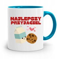 Kubek Błękitny Dla Przyjaciel Najlepszy Przyjaciel Z Nadrukiem Ze Zdjęciem