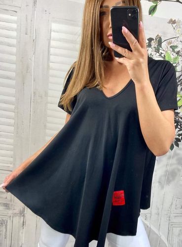 BAWEŁNIANA TUNIKA DEKOLT V-NECK roz. 50 na Arena.pl