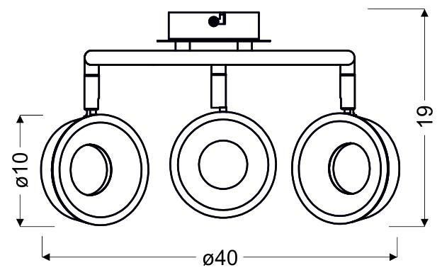 Isla spirala 3x4W LED chrom 3000K zdjęcie 3