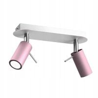 Lampa Wisząca Spot PRESTON Biały Różowy 2xmini GU10 24cm Lampa Sufitowa Dom