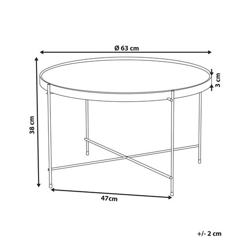 Stolik kawowy srebrny LUCEA na Arena.pl