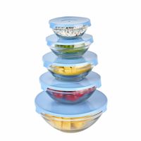 ZESTAW SALATEREK MISEK SZKLANYCH Z POKRYWKAMI TADAR X 5 SZT