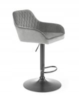 Hoker H-103 welur popielaty solidny 114x55x55 cm stal velvet nowoczesny