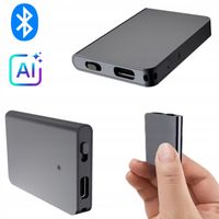 MINI DYKTAFON AI Bluetooth z Transkrypcją GŁOS na TEKST, DETEKCJA GŁ MAGNES