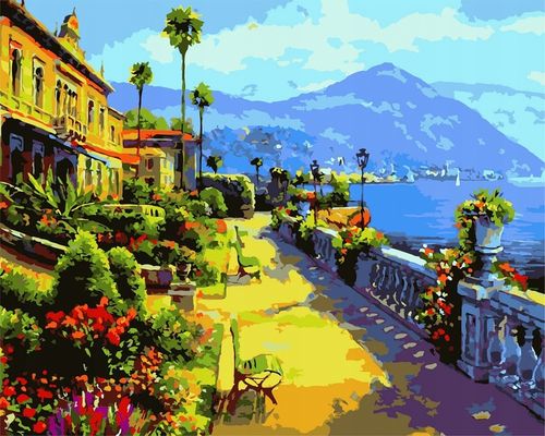 DUŻY OBRAZ MALOWANIE PO NUMERACH PREZENT 50c +RAMA na Arena.pl