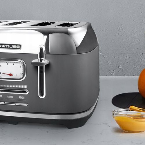TOSTER OPIEKACZ RETRO DUŻA MOC 1800W NA 4 TOSTY SZARY/SREBRNY MUSE MS-131DG na Arena.pl