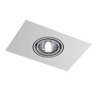 Wpuszczana LAMPA sufitowa EBINO H 7319 Shilo podtynkowa OPRAWA prostokątna OCZKO regulowane białe