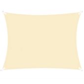 Żagiel przeciwsłoneczny, ogrodowy 4x3 m cieniujący prostokątny, kremowy