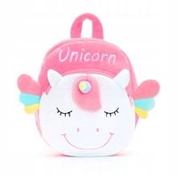 Plecak mały jednorożec dla dziecka dziecięcy do przedszkola welurowy