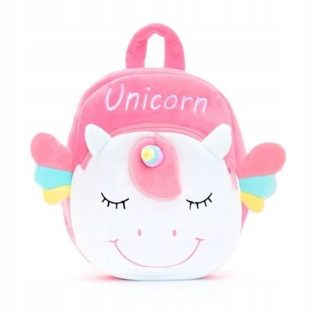 Plecak mały jednorożec dla dziecka dziecięcy do przedszkola welurowy zdjęcie 1