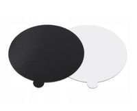 PODKŁADY BANKIETÓWKI POD MONOPORCJE dwustronne biało-czarne 10cm 10szt