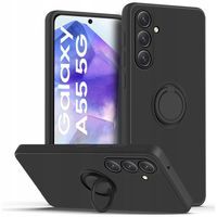 Etui do Samsung Galaxy A55 5G Silicone Ring CASE PLECKI + SZKŁO OCHRONNE 9H