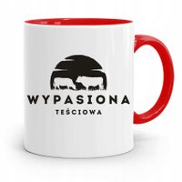 Kubek Czerwony Teściowej Wypasiona Teściowa Z Nadrukiem Ze Zdjęciem