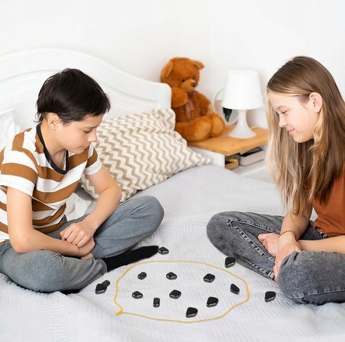 GRA MAGNETYCZNE KAMIENIE 40X STRATEGICZNA EDUKACYJNA GRA PLANSZOWA 40 SZTUK na Arena.pl