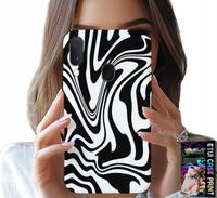 ETUI DO SAMSUNG GALAXY A40 - CZARNO BIAŁA ABSTRAKCJA + SZKŁO HART