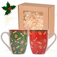 KUBKI ŚWIĄTECZNE W PUDEŁKU PREZENT ZESTAW UPOMINKOWY DLA PAR