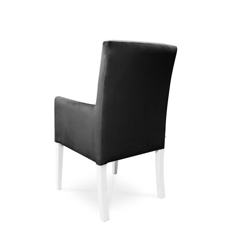 Fotel CAROL / czarny / noga biała / R100 na Arena.pl